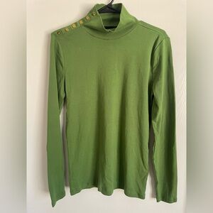 J. Crew Perfect-fit turtleneck with golden buttons | Size M